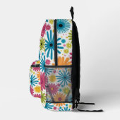 Floral Bouquet Pattern with Leaves elegant Bedruckter Rucksack (Rechts)