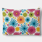 Floral Bouquet Pattern with Leaves elegant Zubehörtasche (Rückseite)