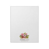 Floral Bouquet Personalisiert Business Notepad Notizblock (Rotiert)