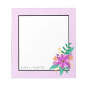 Floral Bouquet Personalisiert Notepad 5,5" x 6" Notizblock (Vorderseite)