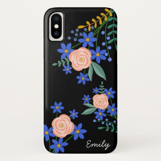Floral Bouquet Personalisiert Phone Case (Rückseite)
