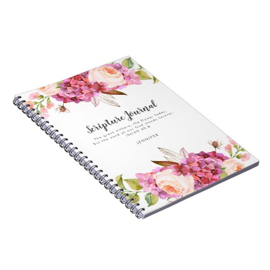 Floral Bouquet Personalisiert Scripting Journal Notizblock (Rechte Seite)