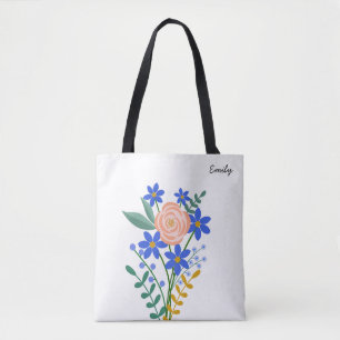 Floral Bouquet Personalisiert Tote Bag Tasche