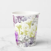 Floral Bouquet Personalisierte Babydusche Papiertü Pappbecher (Rückseite)