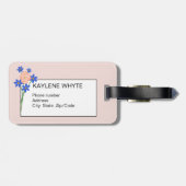 Floral Bouquet Personalisierte Gepäckmarke Gepäckanhänger (Rückseite horizontal)