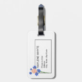 Floral Bouquet Personalisierte Gepäckmarke Gepäckanhänger (Rückseite vertikal)