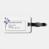 Floral Bouquet Personalisierte Gepäckmarke Gepäckanhänger (Rückseite horizontal)