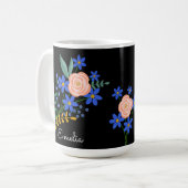 Floral Bouquet personalisierte Mug Kaffeetasse (Vorderseite Links)