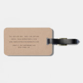 Floral Bouquet Personalized Editable Template Gepäckanhänger (Rückseite horizontal)