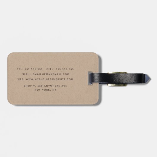 Floral Bouquet Personalized Editable Template Gepäckanhänger (Rückseite horizontal)