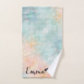 Floral bouquet purple garden badhandtuch set (Handtuch)