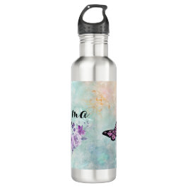 Floral bouquet purple garden edelstahlflasche