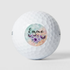 Floral bouquet purple garden golfball
