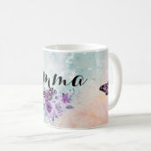 Floral bouquet purple garden kaffeetasse (VorderseiteRechts)