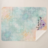 Floral bouquet purple garden sherpadecke (Vorderseite (Horizontal))