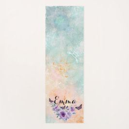 Floral bouquet purple garden yogamatte