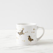 Floral bouquet romantic serenity butterflies espressotasse (Rechts)