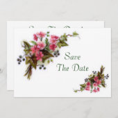 Floral Bouquet Save the Date (Vorne/Hinten)