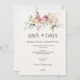 Floral Bouquet Save the Date Einladung Hochzeit