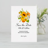 Floral Bouquet Save the Date Folieneinladung (Stehend vorne)