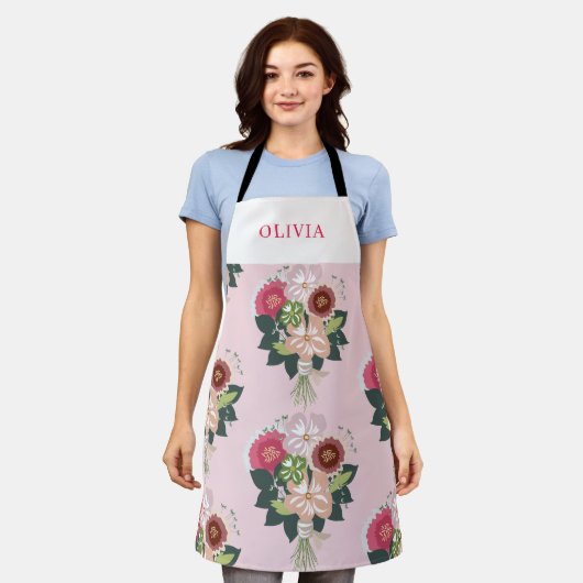 Floral Bouquet Schürze (Getragen)