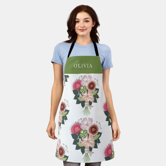 Floral Bouquet Schürze (Getragen)