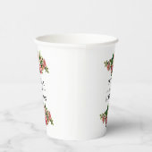 Floral Bouquet Script Hochzeitszeitung Cups Pappbecher (Rechts)