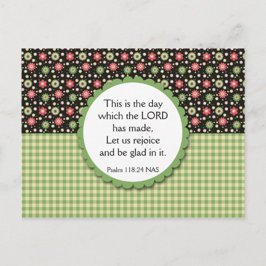 Floral Bouquet Sorte Postcard Bibel Verse Postkarte (Vorderseite)