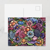 Floral Bouquet Spring Blume Feiertagspostkarte (Vorne/Hinten)