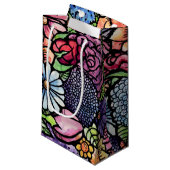 Floral Bouquet Spring Blume Kleine Geschenktüte (Vorderseite Schrägansicht)