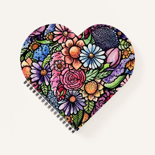 Floral Bouquet Spring Blume Notizblock (Vorderseite)