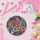 Floral Bouquet Spring Blume Pappteller (Party)