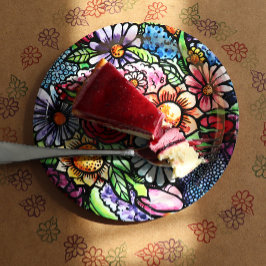 Floral Bouquet Spring Blume Pappteller