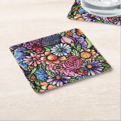 Floral Bouquet Spring Blume Rechteckiger Pappuntersetzer (angewinkelt)