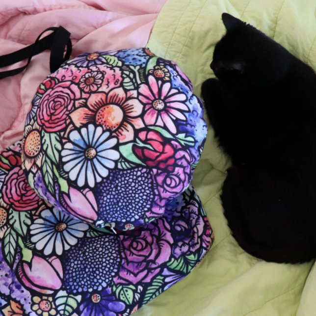 Floral Bouquet Spring Blume Rundes Kissen (Von Creator hochgeladen)