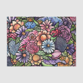 Floral Bouquet Spring Blume Seidenpapier