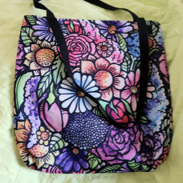 Floral Bouquet Spring Blume Tasche