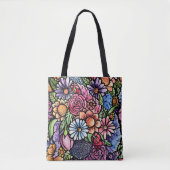 Floral Bouquet Spring Blume Tasche (Vorderseite)