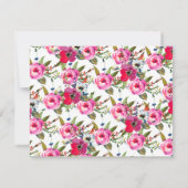 Floral Bouquet Trauzeugin Card Einladung (Rückseite)