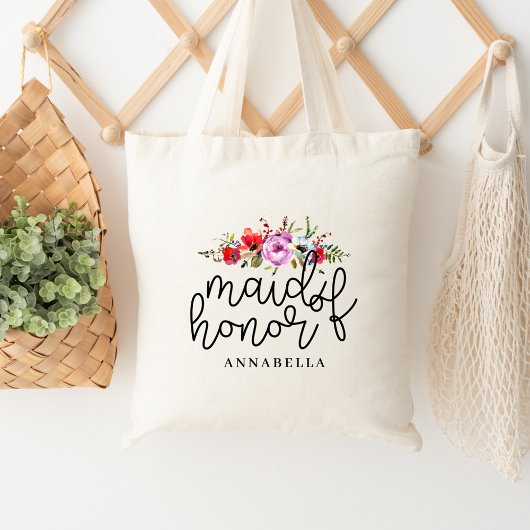 Floral Bouquet Trauzeugin Tasche
