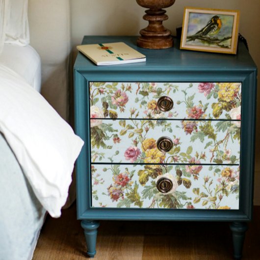 Floral Bouquet Vintage Rose Wallpaper Decoupage Seidenpapier