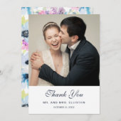 Floral Bouquet Watercolor | Vielen Dank Dankeskarte (Vorne/Hinten)