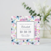 Floral Bouquet WatercolorBridesmaid Einladung (Stehend Vorderseite)