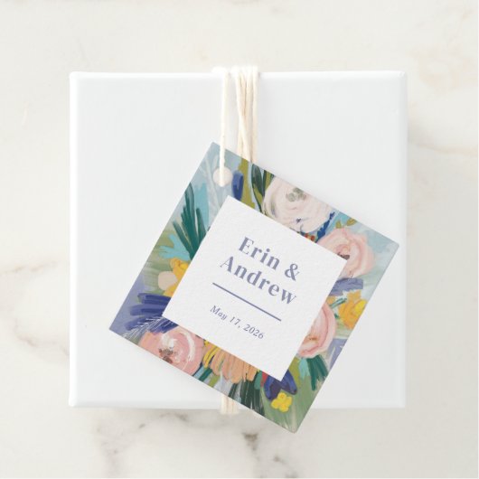 Floral Bouquet Wedding Geschenkanhänger (Beispiel)