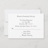 Floral Bouquet Wedding Reception UAWG Einladung (Rückseite)