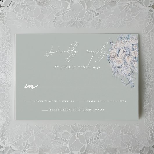 Floral Bouquet Wedding RSVP Response Card