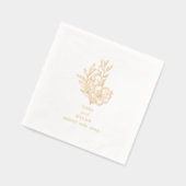 Floral Bouquet Wedding Servietten Mit Folie (Links)