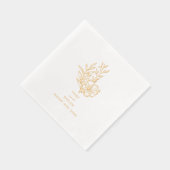 Floral Bouquet Wedding Servietten Mit Folie (Rechts)