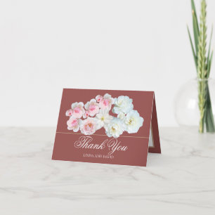 Floral Bouquet White Blume Hochzeit Vielen Dank Dankeskarte