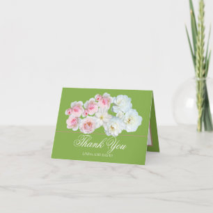 Floral Bouquet White Blume Hochzeit Vielen Dank Dankeskarte